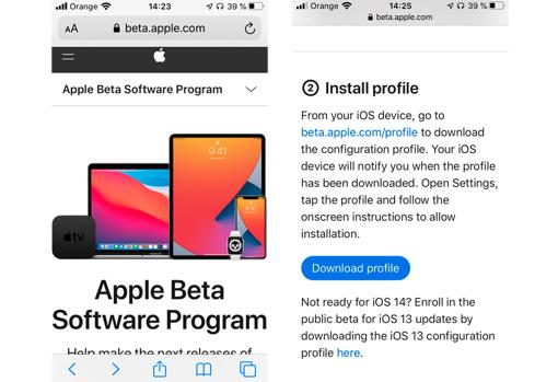 Cómo instalar las betas públicas de iOS/iPadOS 14