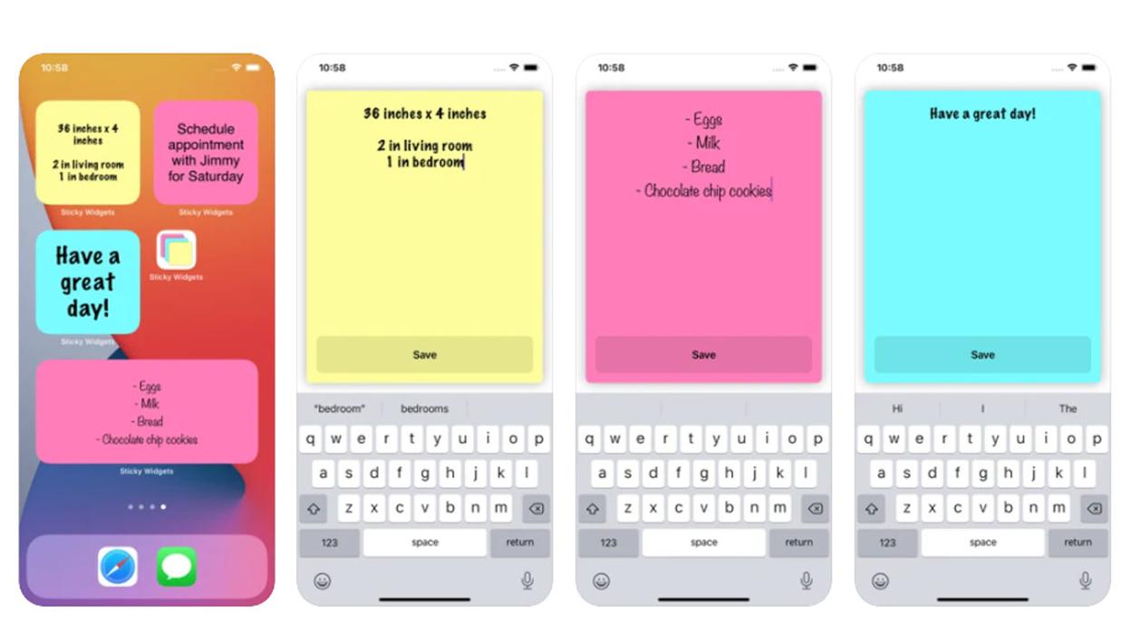 Las mejoras de iOS 14 en cuanto a widgets han permitido los post-it en la pantalla de Inicio