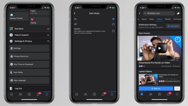 Cómo activar el modo oscuro de Facebook en Android y iOS