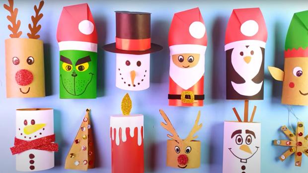 Tutoriales para hacer manualidades de Navidad fáciles para niños