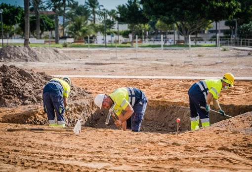 Excavaciones en Turaniana en Roquetas de Mar.