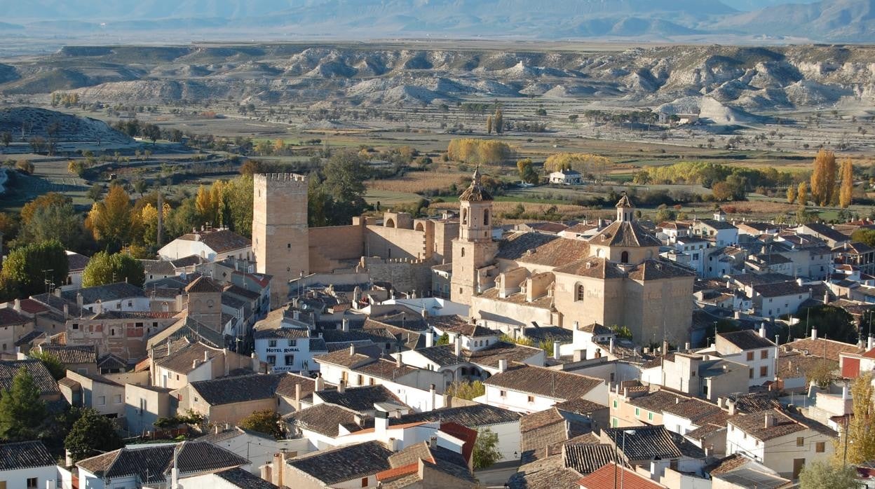 Vista aérea del pueblo de Orce