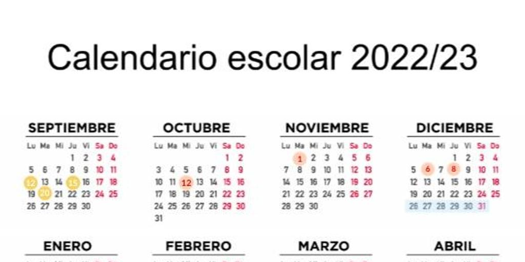 El calendario escolar en Cádiz para el año 2022/2023 así vienen los
