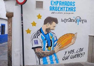 Vídeo en el que se borra el grafiti de Leo Messi