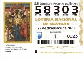 58.303, el segundo premio que deja en Granada y Motril 250.000 euros en la Lotería de Navidad 2023