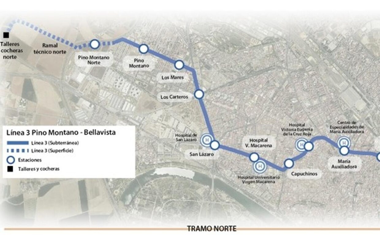 Cuál será el recorrido de la línea 3 del Metro de Sevilla?
