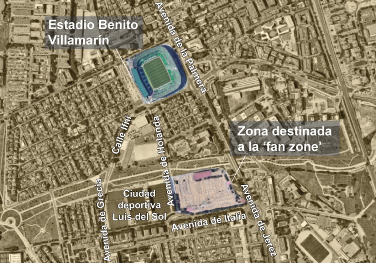El Ayuntamiento quiere tener lista la 'fan zone' del Betis para el
