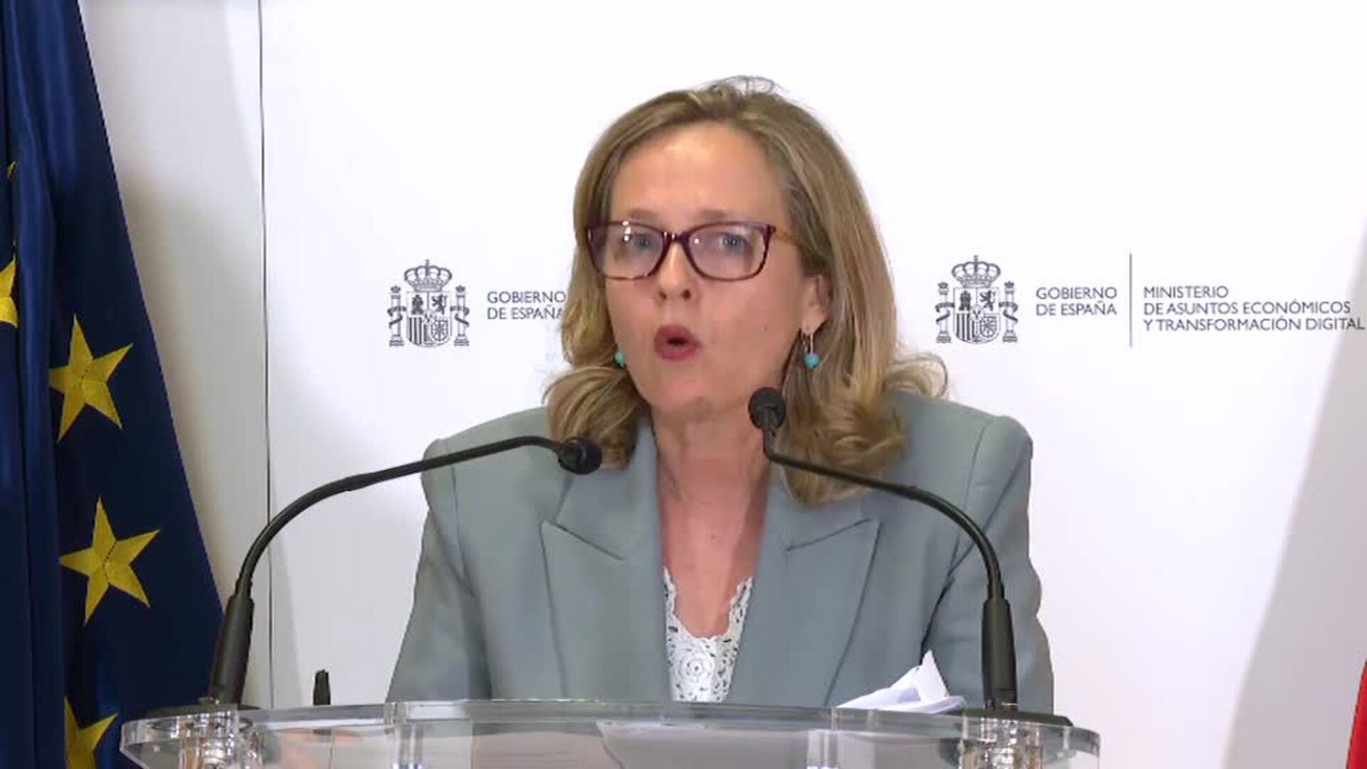 Nadia Calviño: "En este momento es esencial que los márgenes empresariales no se amplíen y que los salarios crezcan de manera moderada"