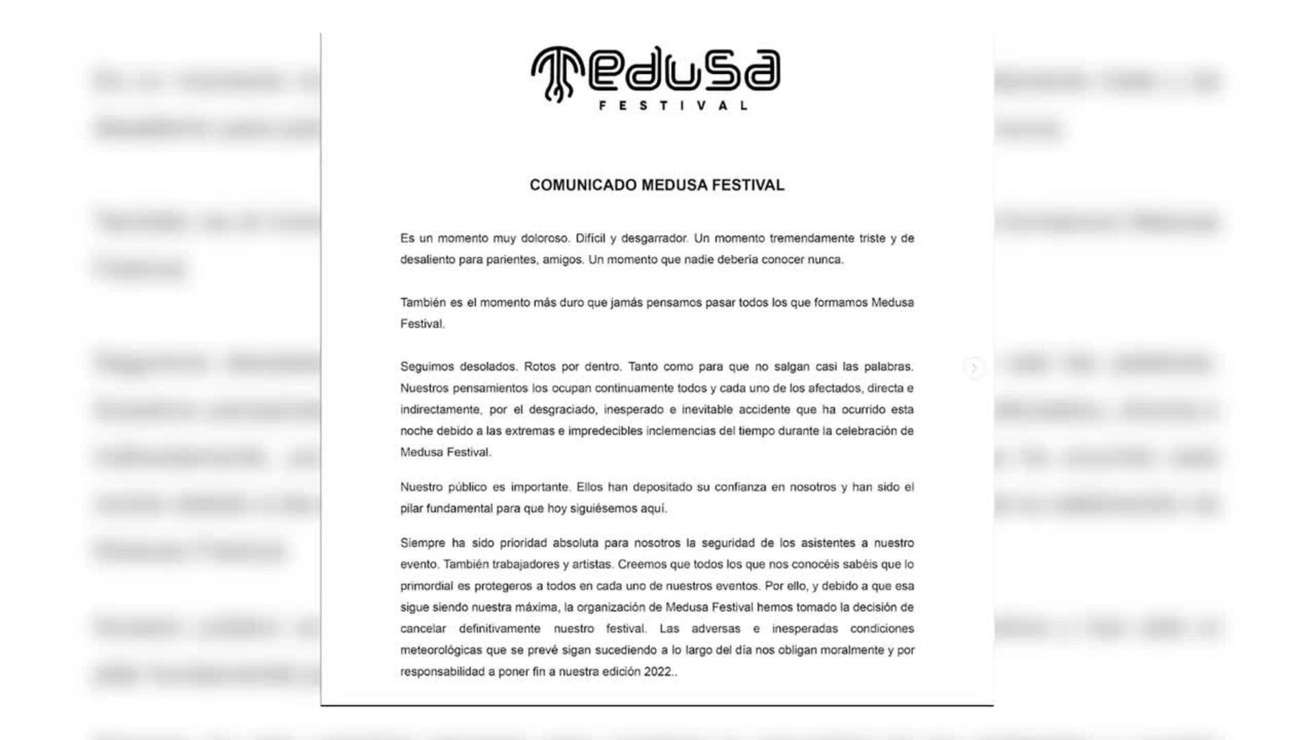 El Medusa cancela definitivamente el festival: "Es un momento difícil y desgarrador"