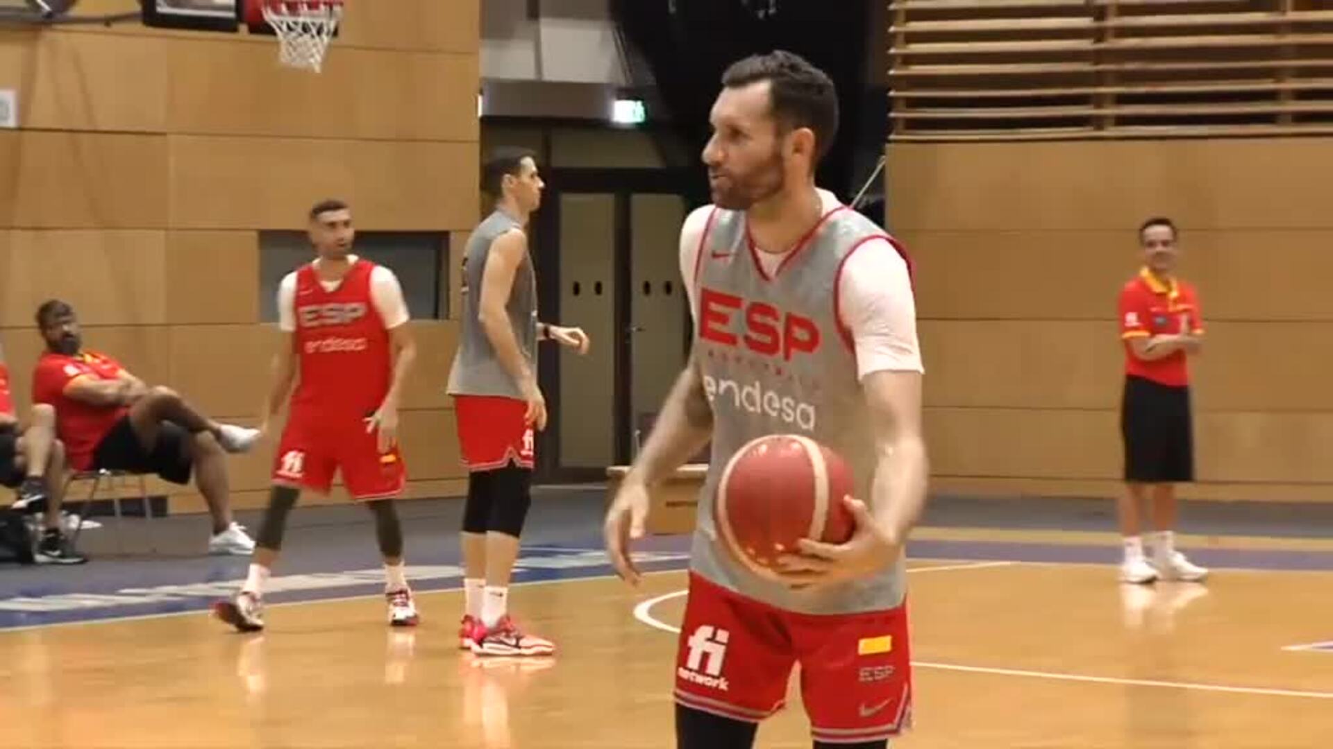 Ultimo entrenamiento de la selección de baloncesto antes del partido ante Lituania