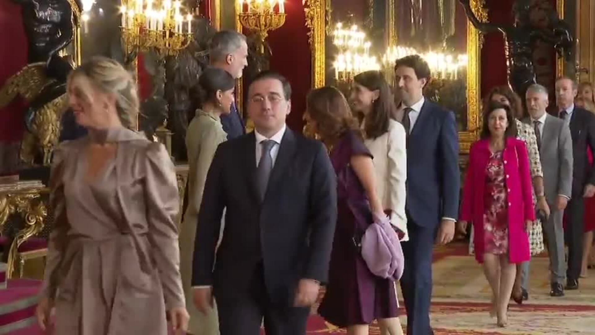 Regresa la normalidad a la recepción del 12 de octubre en el Palacio Real