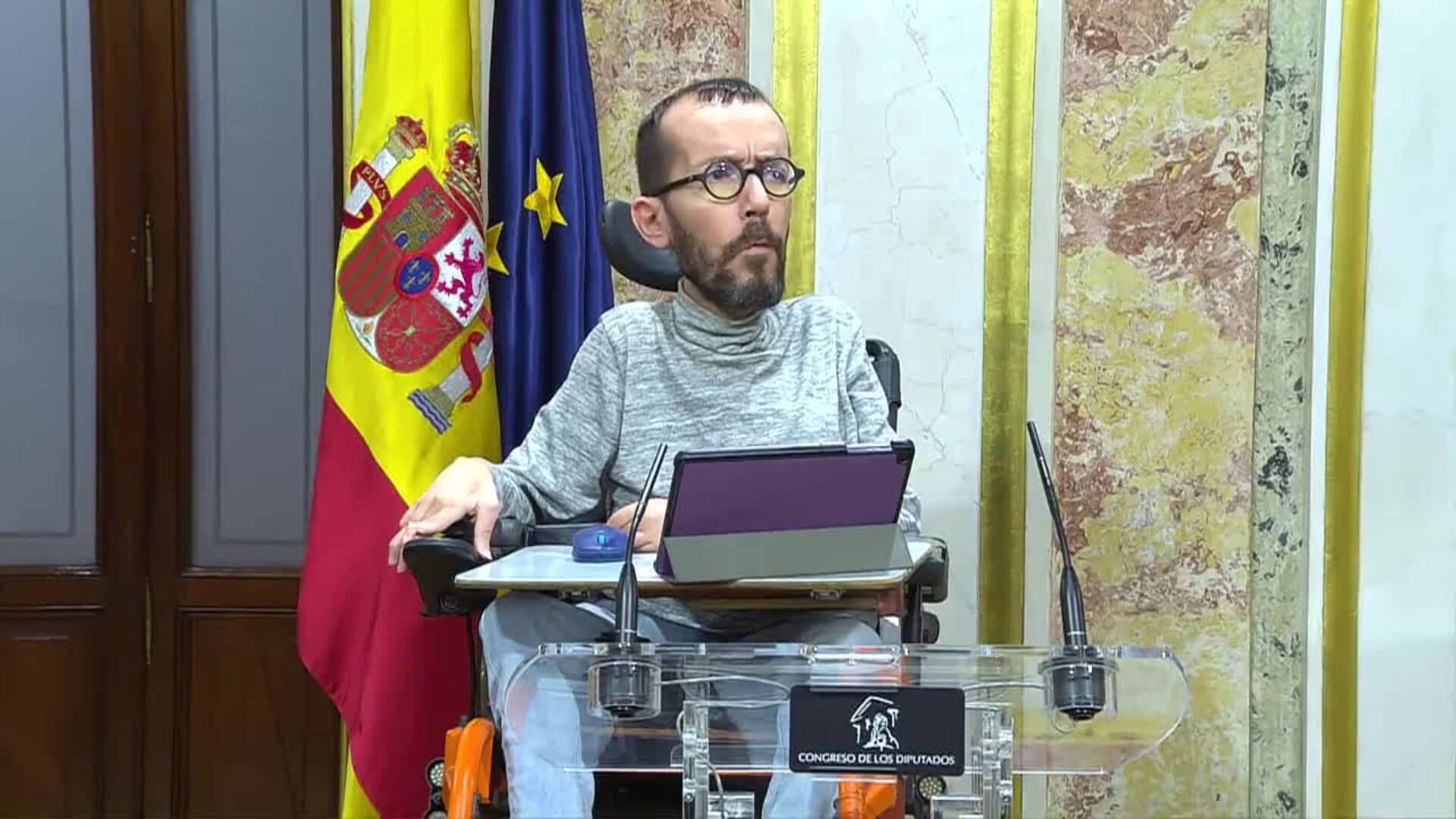 Echenique: "La democracia sigue estando amenazada, a día de hoy no se han retractado"