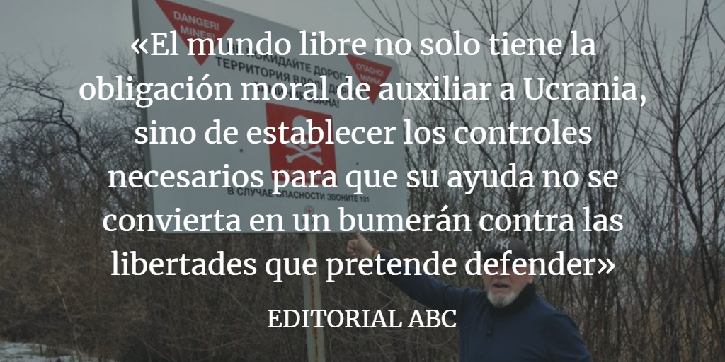 La ayuda a Ucrania no puede caer en las redes del crimen