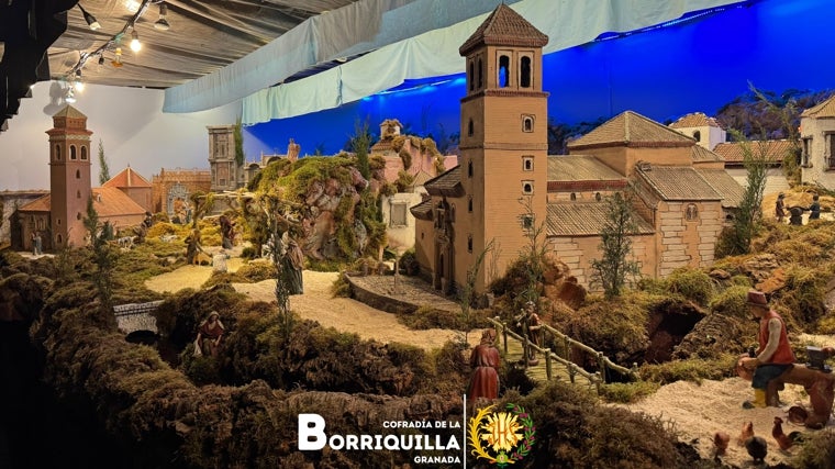 Belén de la Plaza Bib-Rambla, organizado pro la Cofradía de la Borriquilla