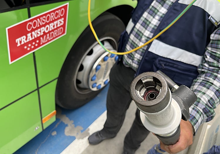 Manguera de hidrógeno.