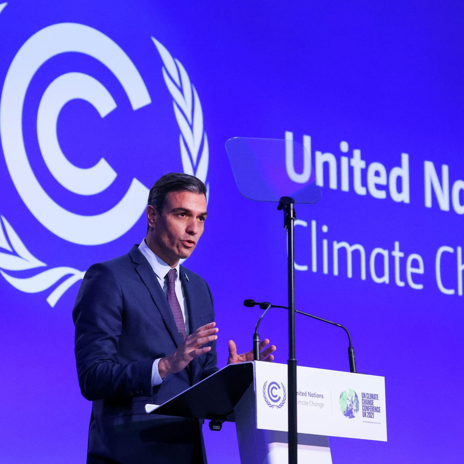Pedro Sánchez en la COP26.
