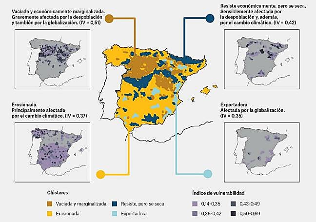 Casi 3.000 municipios, más vulnerables al abandono por el cambio climático