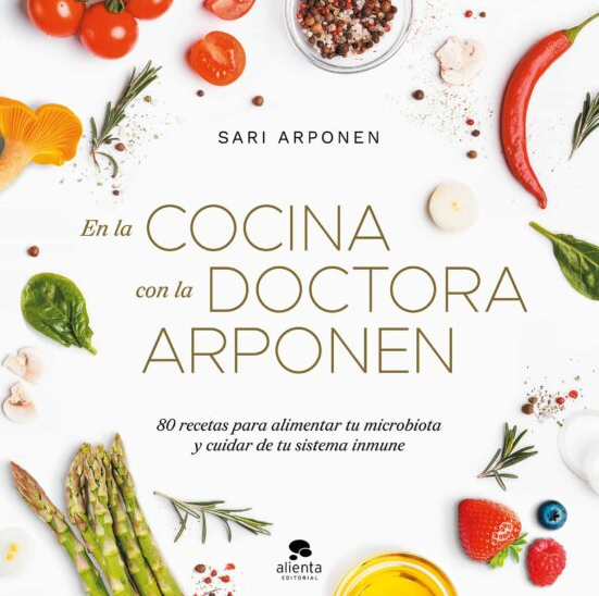 Sari Arponen, experta en medicina del estilo de vida y microbiota, nos explica en este libro conceptos básicos de la alimentación como los macro y los micronutrientes o la densidad nutricional, resume las dietas existentes y analiza lo que tienen en común las más saludables. Además, comparte las recetas que ella misma prepara y consume. De fácil elaboración y sin técnicas ni ingredientes extraños. Cada receta aporta información acerca de para qué tipo de dieta es adecuada (baja en FODMAP, low carb, vegetariana, sin lácteos, paleo…) y los motivos por los que el plato es beneficioso para tu organismo. Descubre más sobre el libro  aquí .