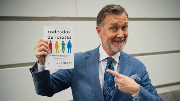 Thomas Erikson, durante su visita a Madrid para presentar el libro 'Rodeados de idiotas'