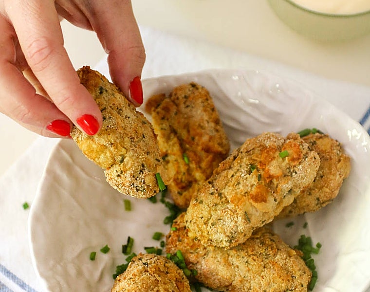 Receta de nuggets caseros.