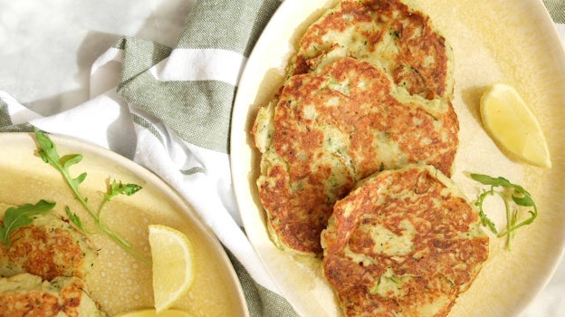 Así quedan las tortitas de calabacín