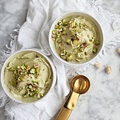La receta del helado de pistacho sin gluten, sin heladera y vegano