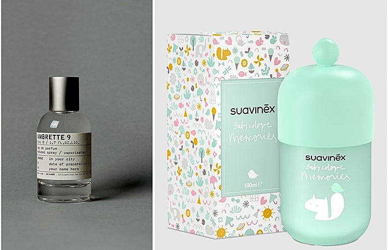 Ambrette 9, de Le Labo y Baby cologne memories, de Suavinex, dos de los olores que recuerdan a bebés.