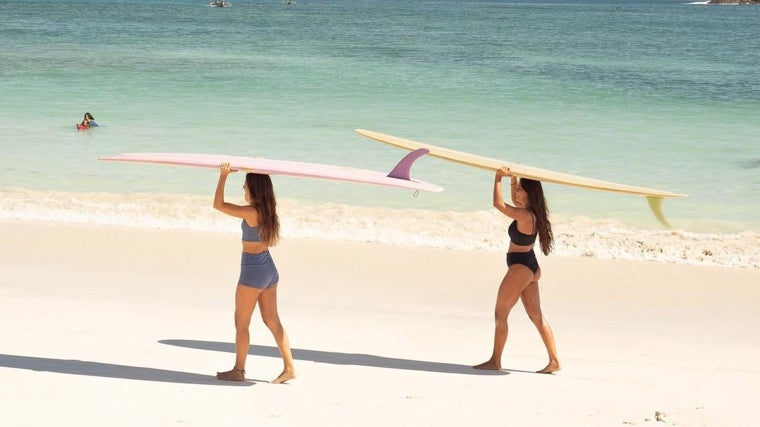 Durante un retiro de surf de Ulu Retreats.