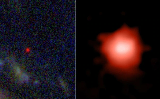 Este punto rojo tiene 13.500 millones de años y es la galaxia más antigua jamás observada