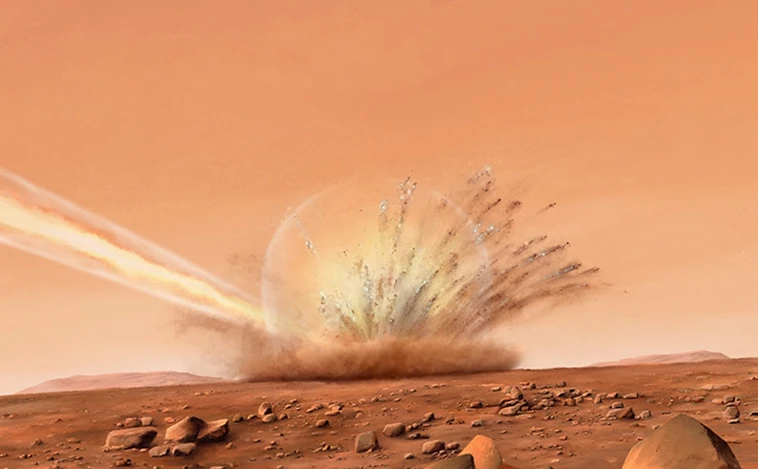 El impacto de dos meteoritos permite, por primera vez, estudiar la corteza superficial de Marte