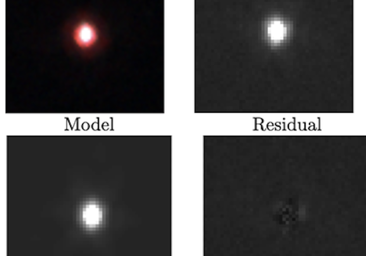 Imágenes de la galaxia GS-9209 obtenidas por el instrumento NIRCam del Telescopio Espacial James Webb