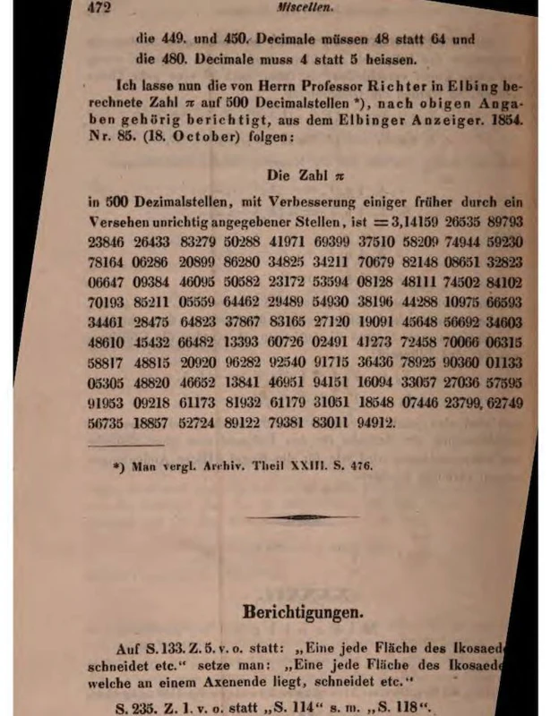 Los decimales descifrados por el profesor Richter