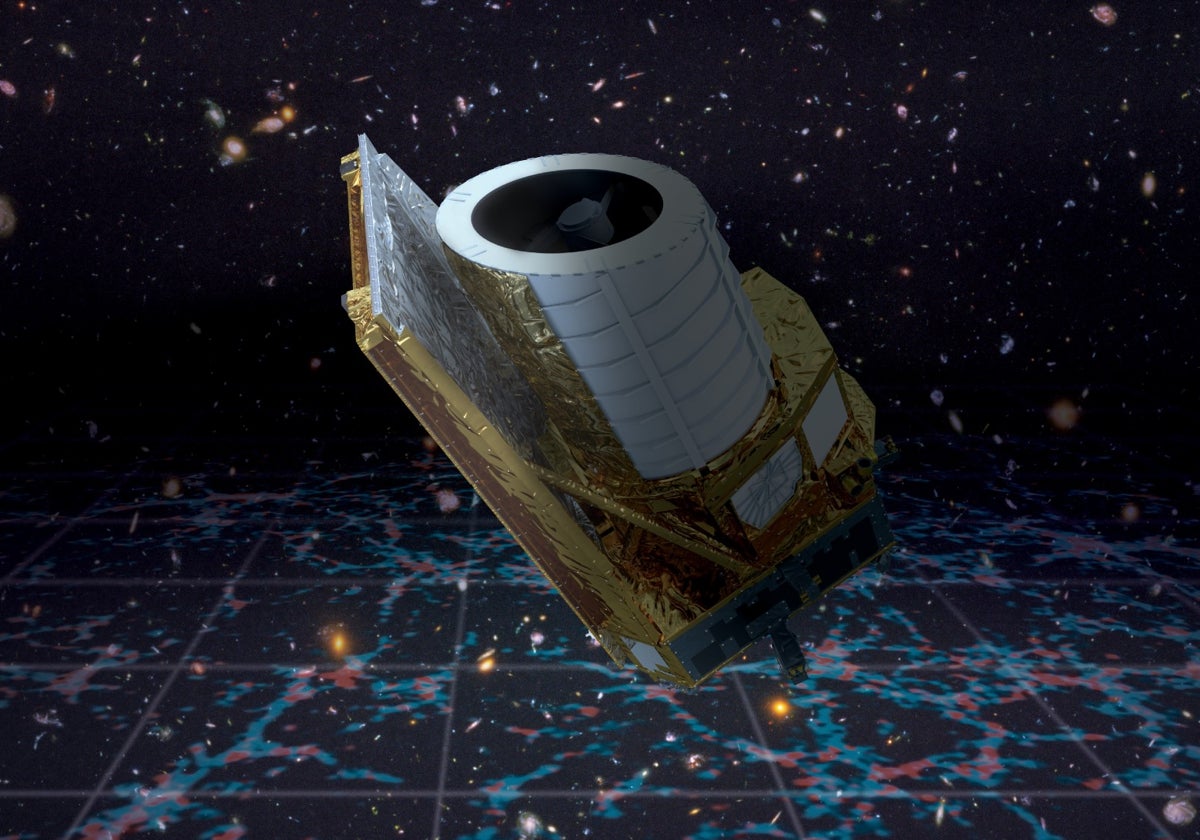 Ilustración de la misión Euclid en el espacio