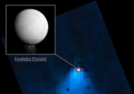 Un géiser en Encélado 'dispara' agua al espacio a 10.000 kilómetros de altura