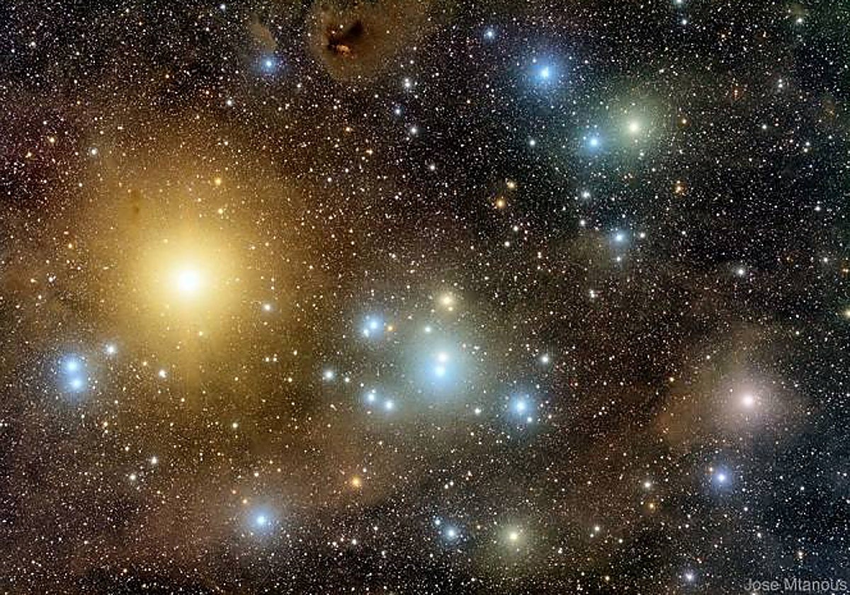 Imagen del cúmulo estelar de las Híades