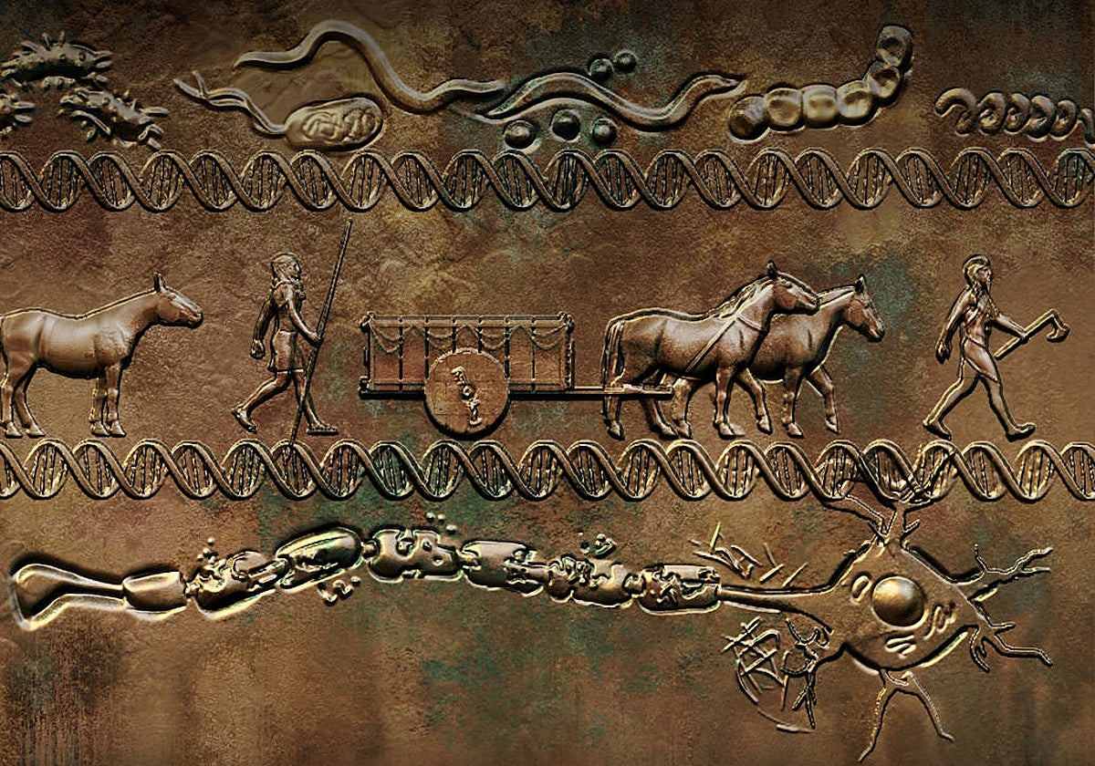 Ilustración del artista que representa simbólicamente los resultados de la investigación