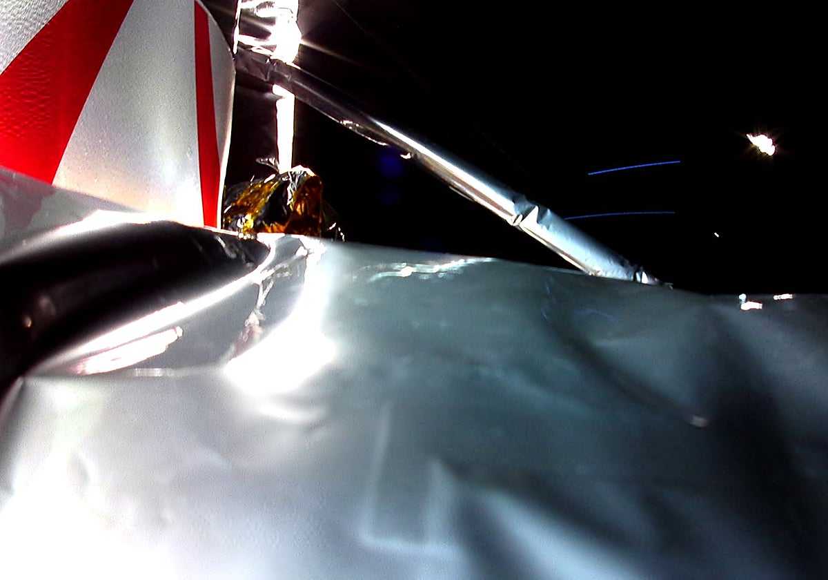 Imagen de la sonda Peregrine en el espacio publicada por Astrobotic en la red social X