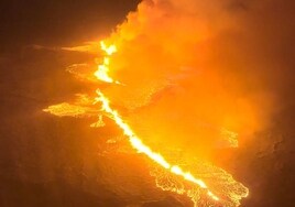 Sin precedentes en Islandia: el flujo de magma bajo  Grindavik llegó a tener más de dos veces y media el caudal de las cataratas del Niágara