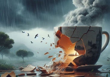 Así arruinó la tormenta Ciarán el té del desayuno a 20 millones de británicos