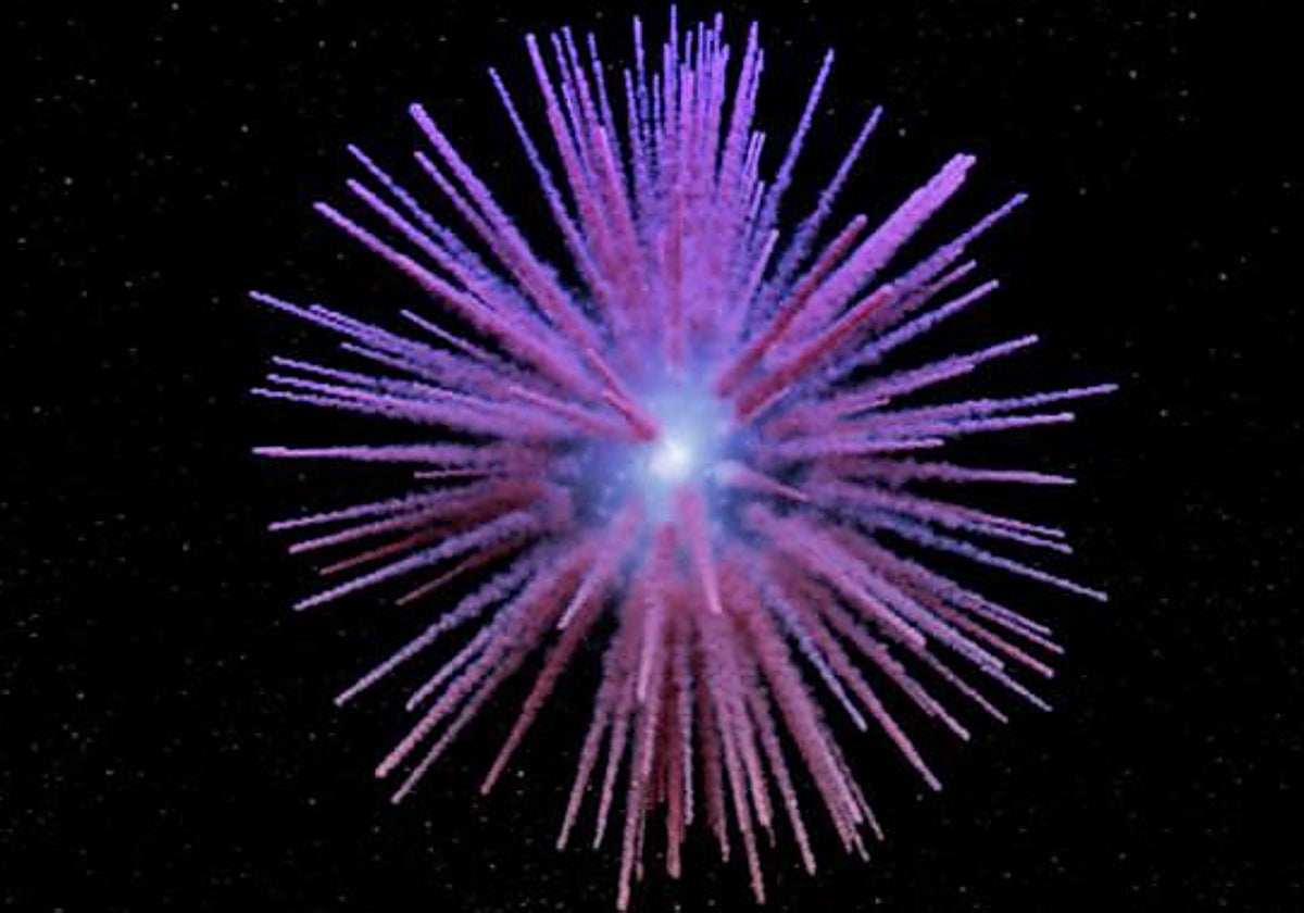 En la ilustración, Pa 30, los extraños restos de la supernova que explotó en el año 1181, en los que unos inusuales filamentos parecen surgir de una polvorienta capa de material expulsado