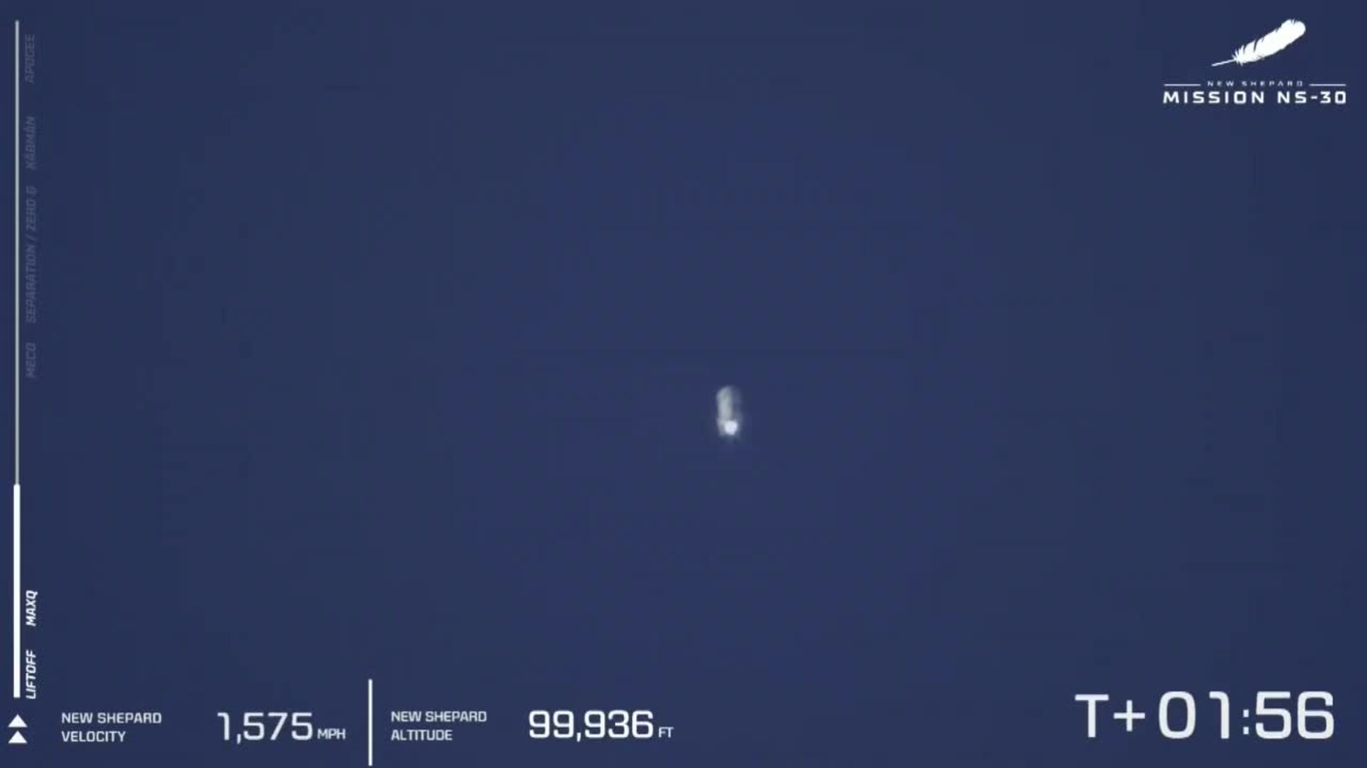 El New Shepard de Blue Origin despega con éxito a los límites del espacio