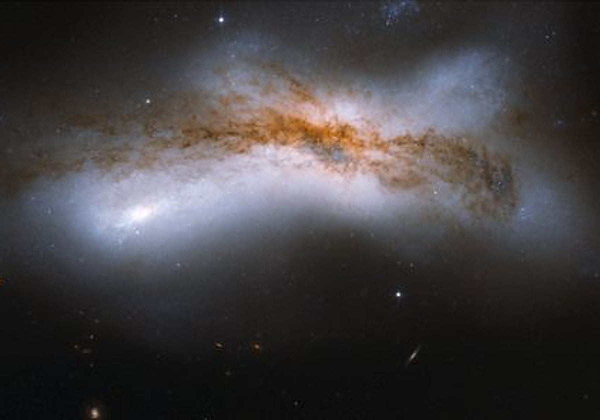 Recreación de la colisión entre la Vía Láctea y Andrómeda