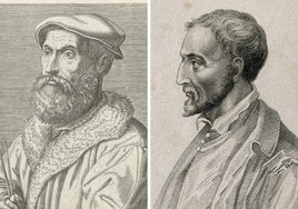 Retratos de Tartaglio y Cardano
