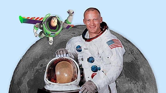 Buzz Aldrin, el segundo hombre que pisó la Luna y que le dio nombre a un personaje de Toy Story