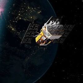 Ilustración del observatorio espacial Swift en órbikta.