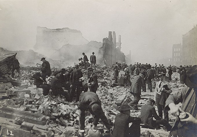 Imágenes del terremoto de San Francisco de 1906.
