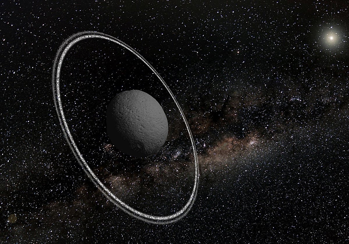 Cariclo, la única roca con anillos del Sistema Solar, podría tener también una luna miniatura