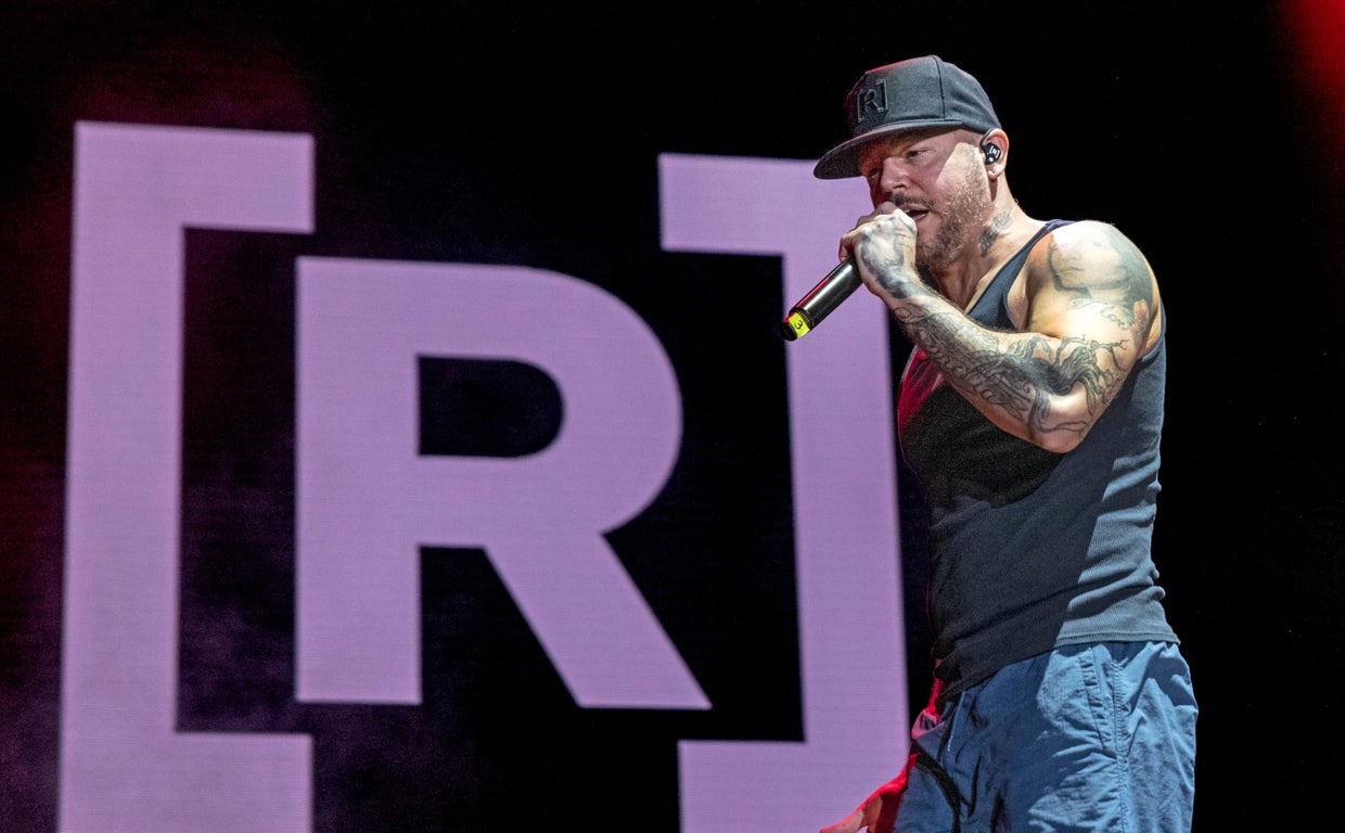 Residente, durante su actuación en el Forum de Barcelona