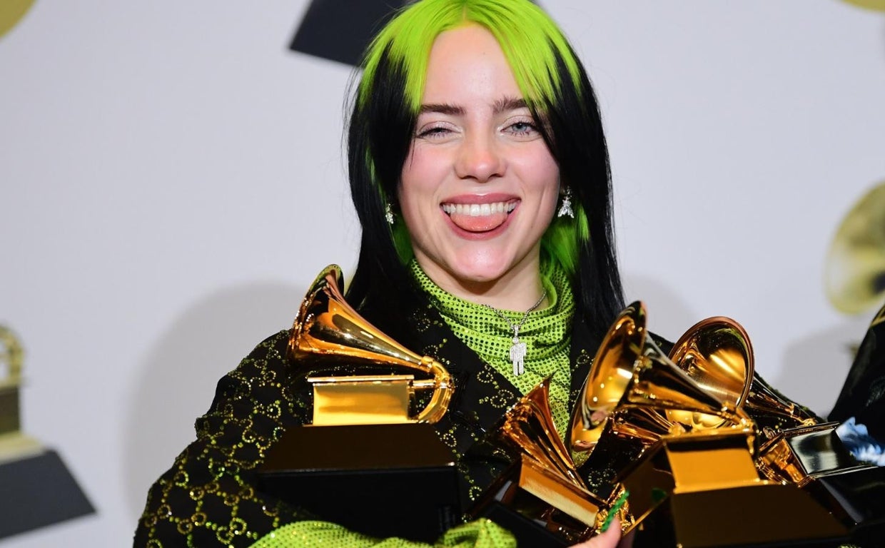 Billie Eilish, tras ganar una ristra de Grammys