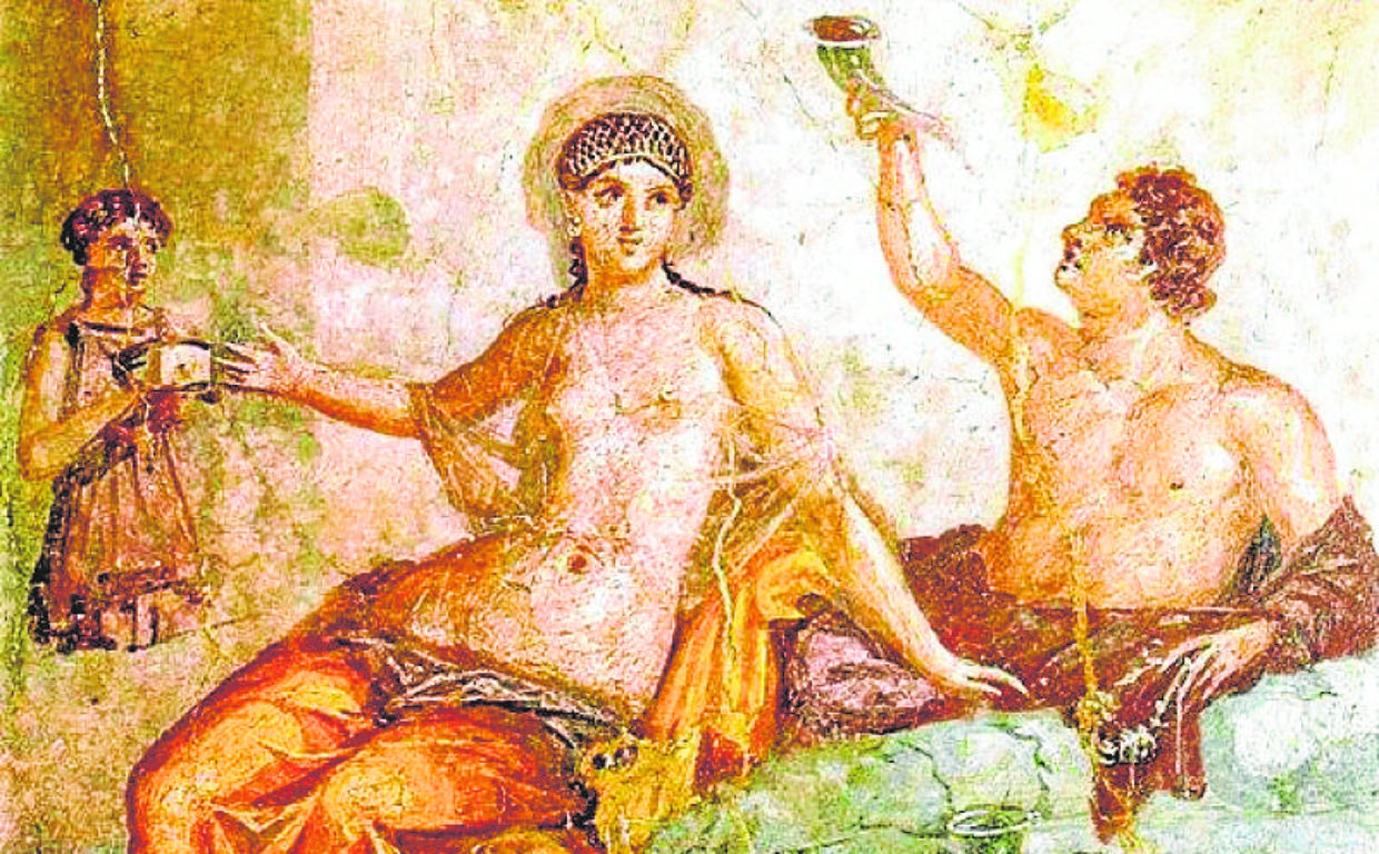 Catulo y Lesbia, cuyos amores se hicieron famosos en la Roma del siglo I a. C.